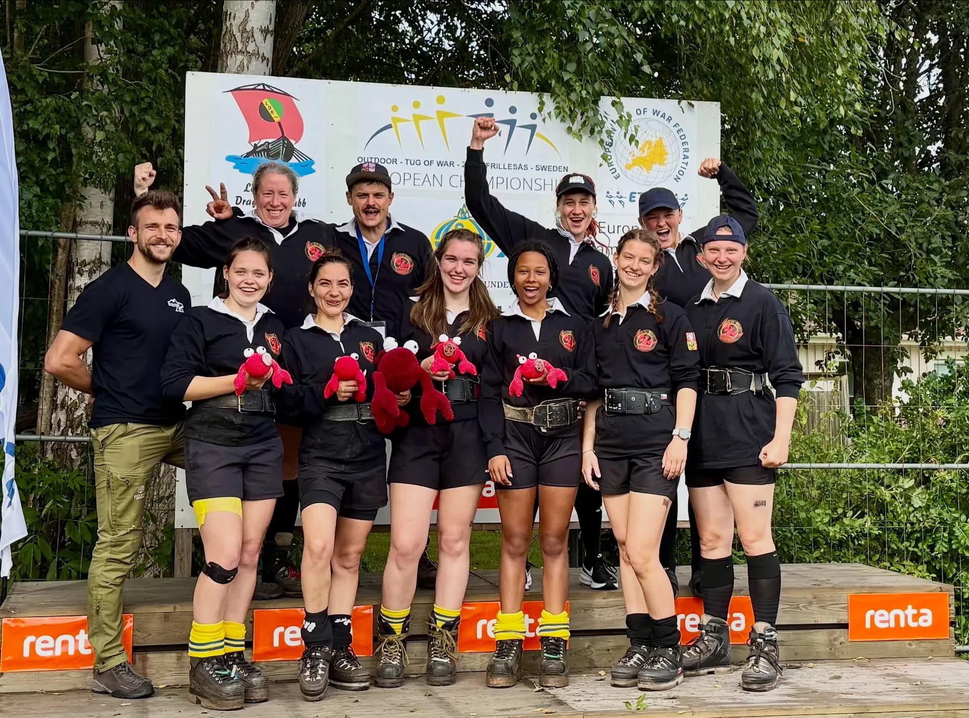 Das Damenteam in der Klasse 540 kg: Pullerinnen von TOW Rakovník und TOW Sokol, ergänzt durch TTV Nijlen aus Belgien.