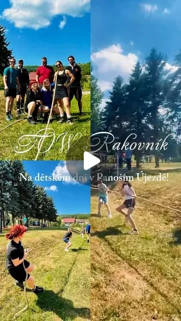 Children's Day in Panoší Újezd: teaching the littlest to pull